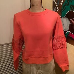 Cloud Ten. Sweatshirt with fringe.